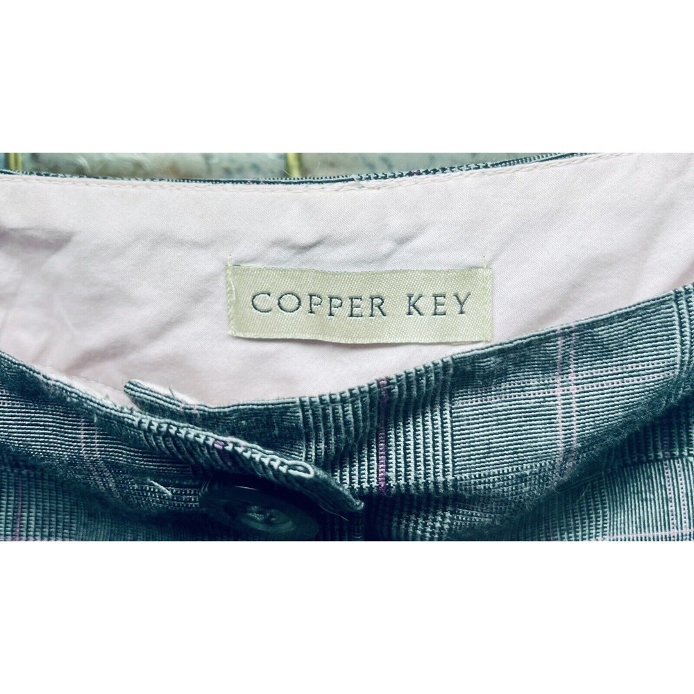 Vintage Copper Key Gray Low Rise Pocket Stretch Trousers Dress Pants Size Jr 7 - Picture 2 of 9